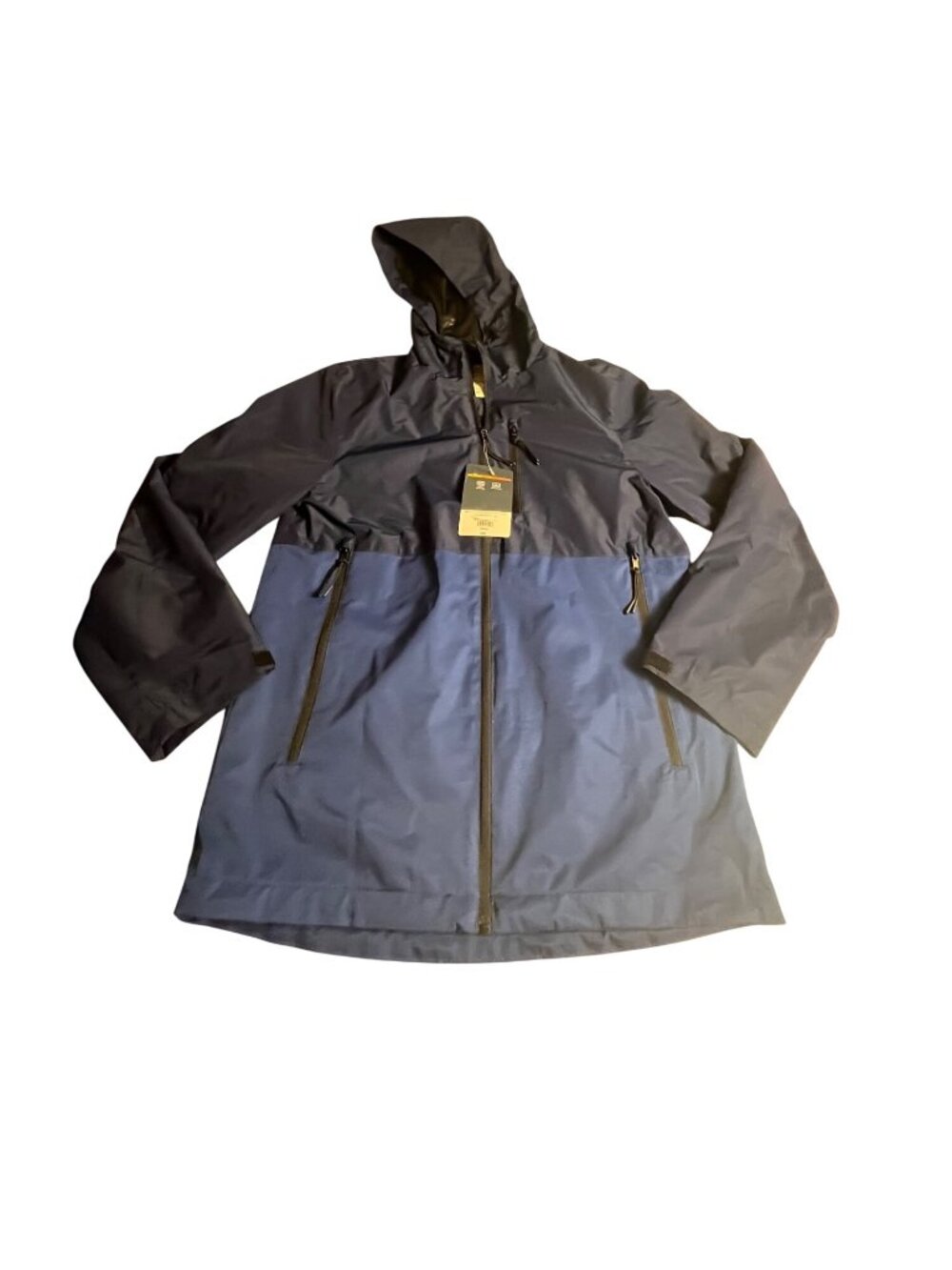 St. Johns Bay Men S Blue Water-Resistant Windproof Hood Jacket  Lightweight NWT